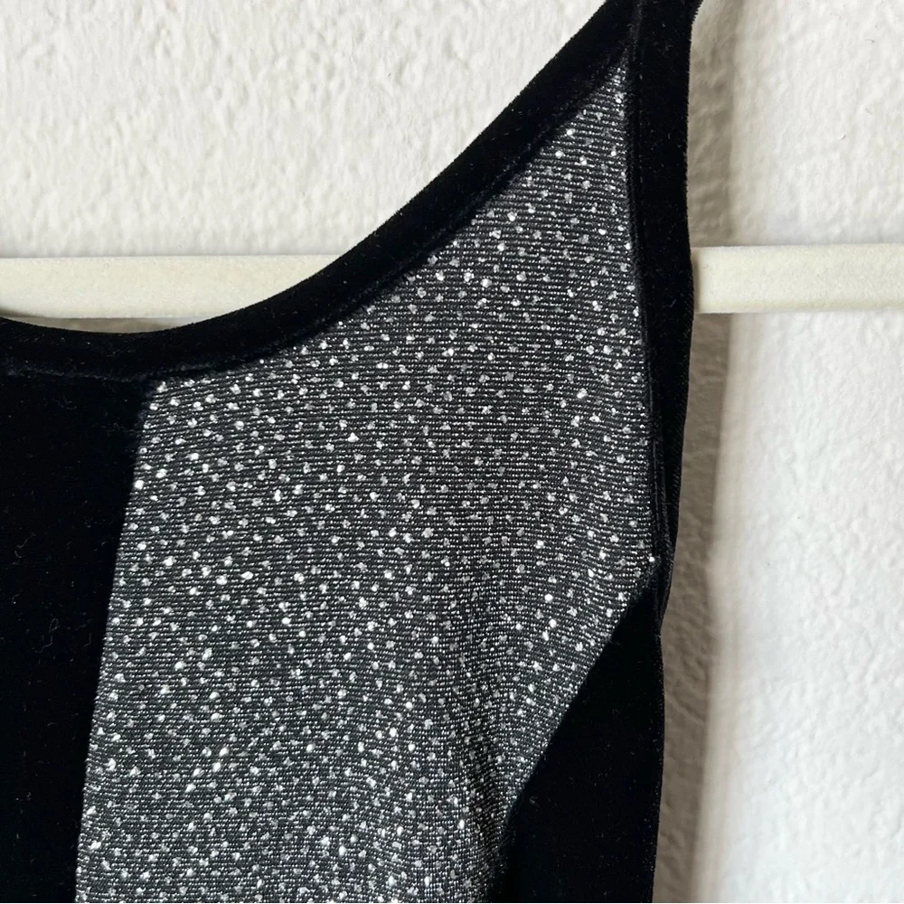 Vintage Y2K 2000s 90s velvet glitter design maxi dress - Picture 4 of 6